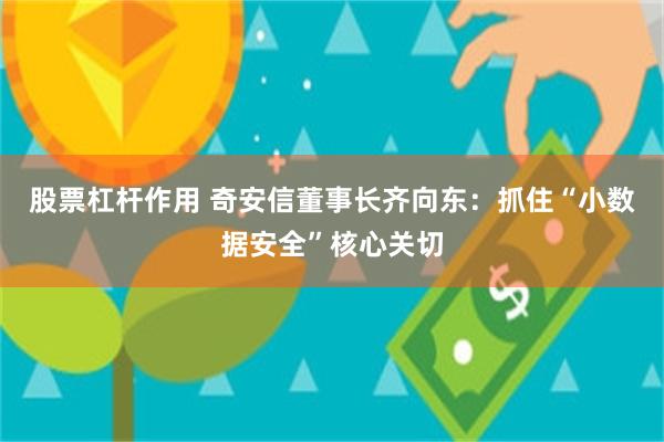 股票杠杆作用 奇安信董事长齐向东：抓住“小数据安全”核心关切